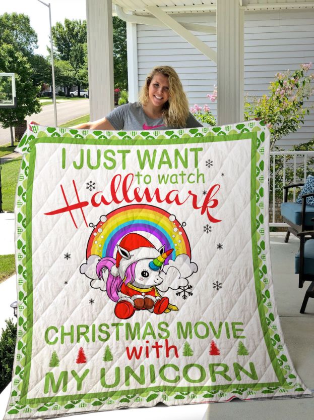 Celebrate The Holidays With The Unicorn Hallmark Christmas Movies With My Unicorn Quilt Blanket
