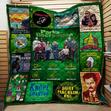 Celebrate The Love With Parks and Recreation Anniversary Quilt Blanket