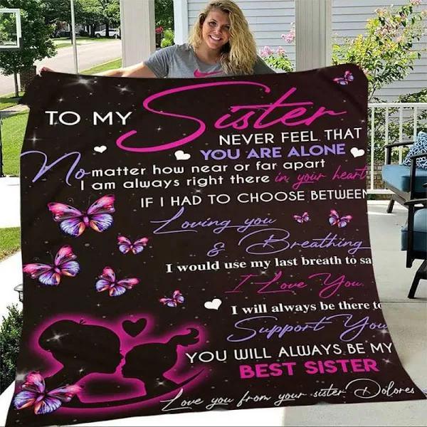 Celebrate Your Uniqueness Together – Fleece Blanket for Sisters