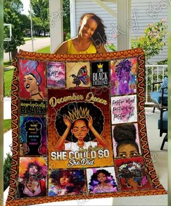 Celebrate diversity with this December Black Queen I'm Black Excellence Quilt Bedding Set