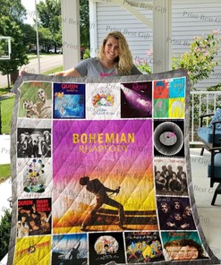 Celebrate the band with this Queen Albums Cover Poster Quilt Bedding Set