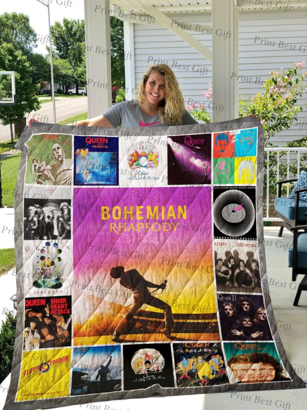 Celebrate the band with this Queen Albums Cover Poster Quilt Bedding Set