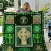 Celtic Cross Quilt Blanket with Full Size Quilt Bed Set