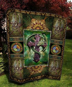 Celtic Dragon Mh 220419 Quilt Bedding Set with Quilt Blanket, Vintage Style