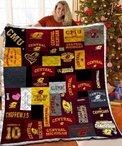 Central Michigan Chippewas Ncaa Quilt Bedding Set for Teens