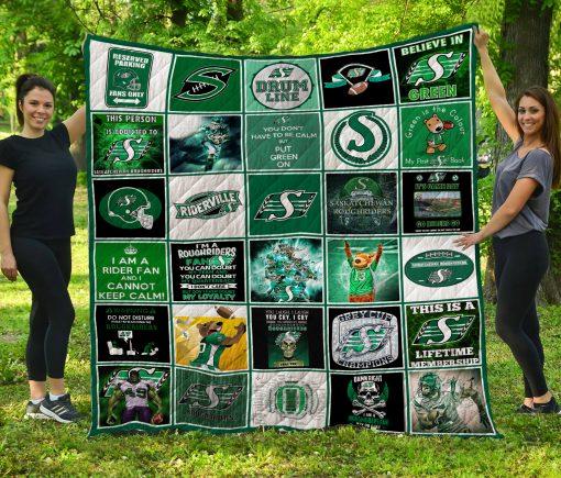 Cfl Saskatchewan Roughriders Fan Quilt Blanket