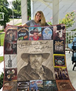 Charlie Daniels Albums For Fans Collected Quilt Blanket, Honoring the Country Music Star