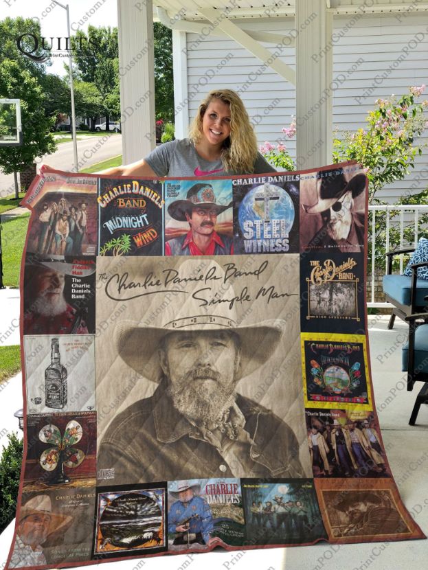 Charlie Daniels Albums For Fans Collected Quilt Blanket, Honoring the Country Music Star