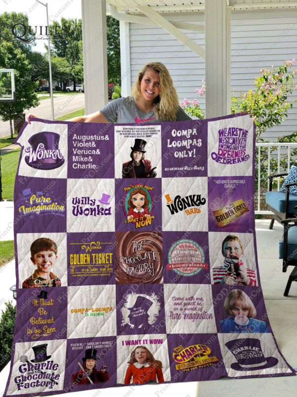 Charlie and the Chocolate Factory Quilt Blanket - Perfect for Book Lovers