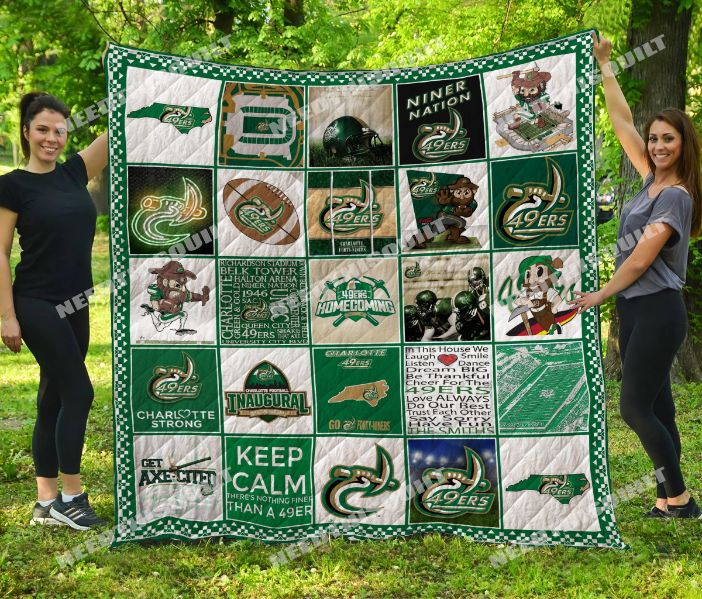 Charlotte 49ers Football Quilt Bedding Set for NFL Fans