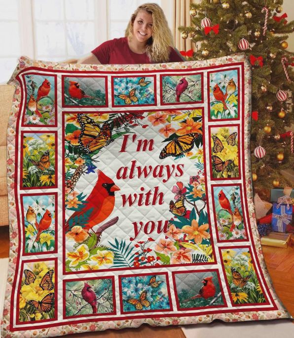 Charming Cardinal Butterfly Lo Quilt Blanket Baby or Kids Bed Set