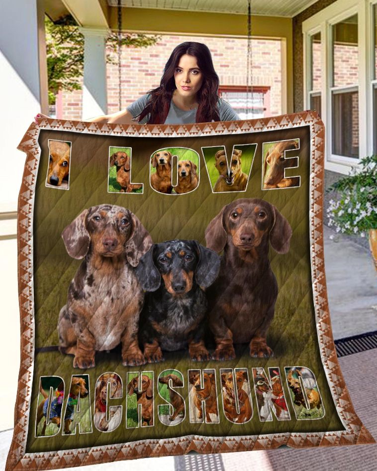 Chdog2001 Dachshund Quilt Blanket - Great for Dog Lovers