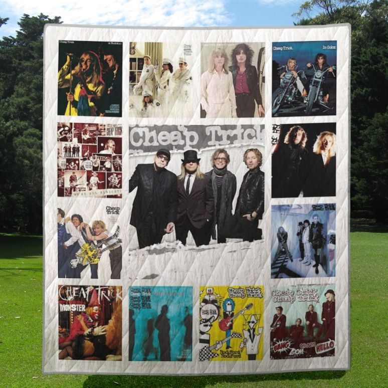 Cheap Trick Fans Must-Have Quilt Blanket