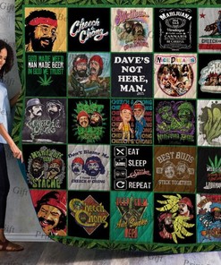Cheech and Chong Poster 4 Quilt Bedding Set with Quilt Blanket, Great Gifts for Fans