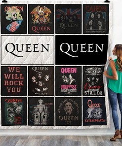 Cheer on Queensrche with this Queen Tshirt Quilt Bedding Set for Fans