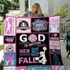 Cheerleading God Is Within Her And She Will Not Fall Quilt Bedding Set for Cheerleading Fans