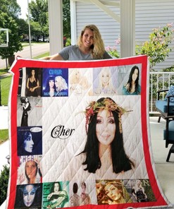 Cher Singer Quilt Blanket with Musician Theme