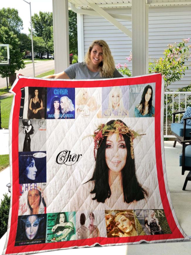 Cher Singer Quilt Blanket with Musician Theme