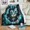 Cheshire Cat Alice In Wonderland Fleece Blanket - Perfect Gift For Fans - Premium and Comfy Sofa Throw Blanket