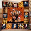 Chibi Art for Halloween Fans in a Horror Fanart Quilt Blanket