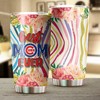 Chic Chicago Cubs MLB Tumbler with Floral Embellishments