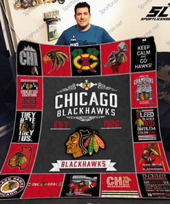 Chicago Backhawks EST 1926 Collection Quilt Bedding Set with Bed Set Queen