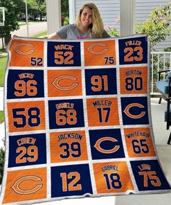 Chicago Bears Collection Plus Size Quilt Blanket - Great for Football Fans