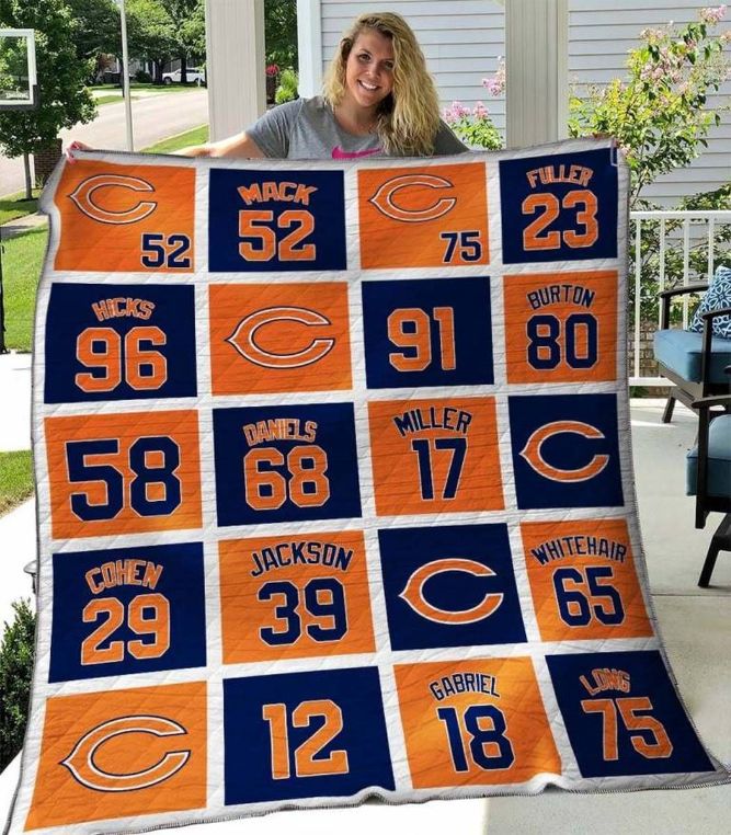 Chicago Bears Collection Plus Size Quilt Blanket - Great for Football Fans