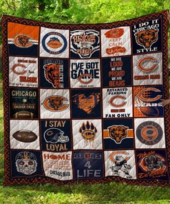 Chicago Bears NFL Team Comfortable Quilt Blanket