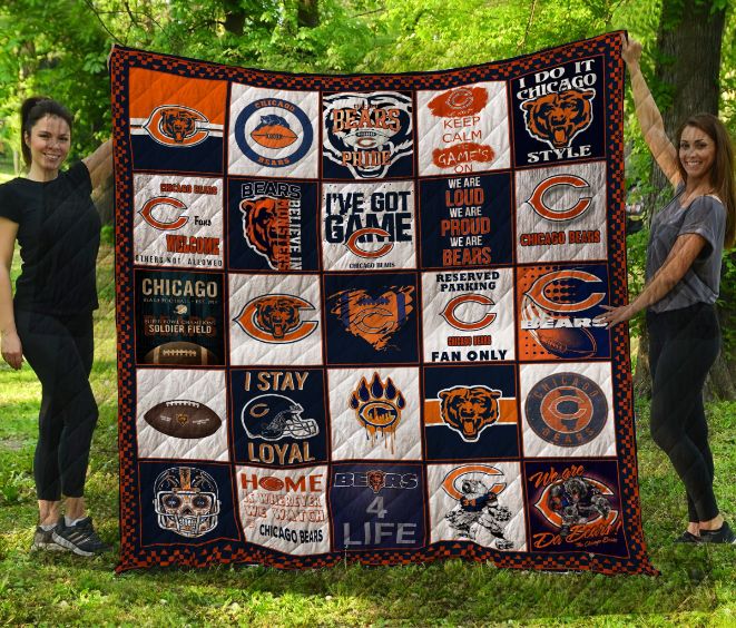 Chicago Bears NFL Team Comfortable Quilt Blanket
