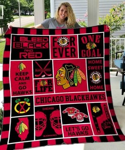 Chicago Blackhawks NHL Collection Quilt Blanket, Perfect for Hockey Fans