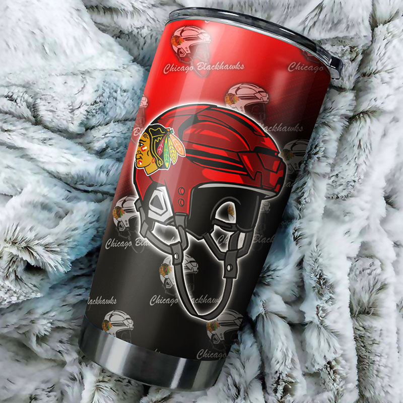 Chicago Blackhawks NHL Tumbler - Funny Dog Design - Image 2