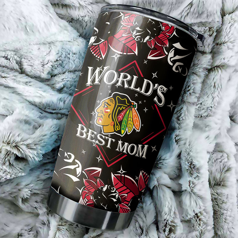 Chicago Blackhawks NHL Tumbler - World's Best Mom Tumbler
