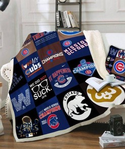 Chicago Cubs Fleece Quilt Blankets - Fly the W for Baseball Fans