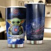 Chicago Cubs MLB Tumbler featuring Baby Yoda and personalization for loyal fans