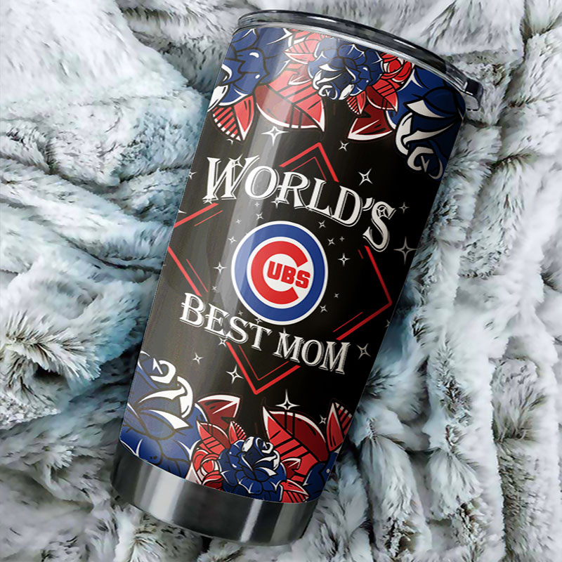 Chicago Cubs MLB Tumbler for World's Best Mom with Personalized Touch - Image 2