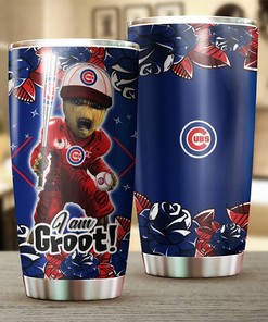 Chicago Cubs MLB Tumbler with Marvel's "I Am Groot" Personalization