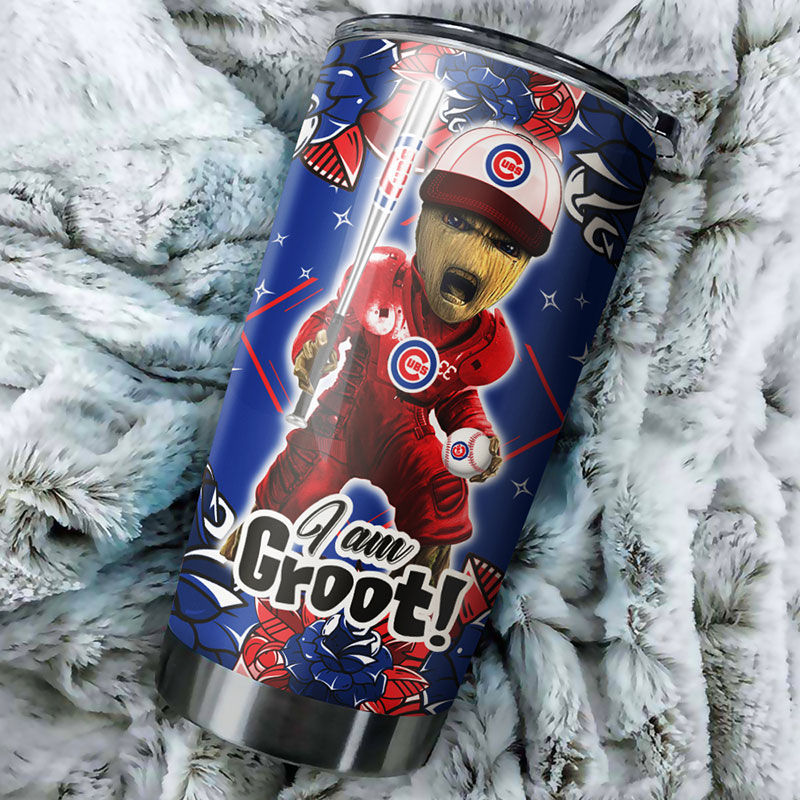 Chicago Cubs MLB Tumbler with Marvel's "I Am Groot" Personalization - Image 2