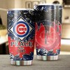 Chicago Cubs MLB Tumbler with "Peace, Love and Baseball" Design