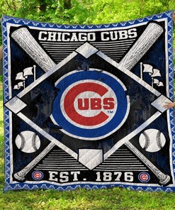 Chicago Cubs Quilt Blanket - MLB Officially Licensed Cubs Bedding