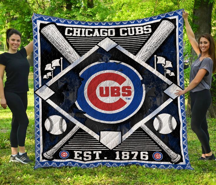 Chicago Cubs Quilt Blanket - MLB Officially Licensed Cubs Bedding
