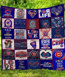 Chicago Cubs Quilt Blanket Sports Team Bedding Set