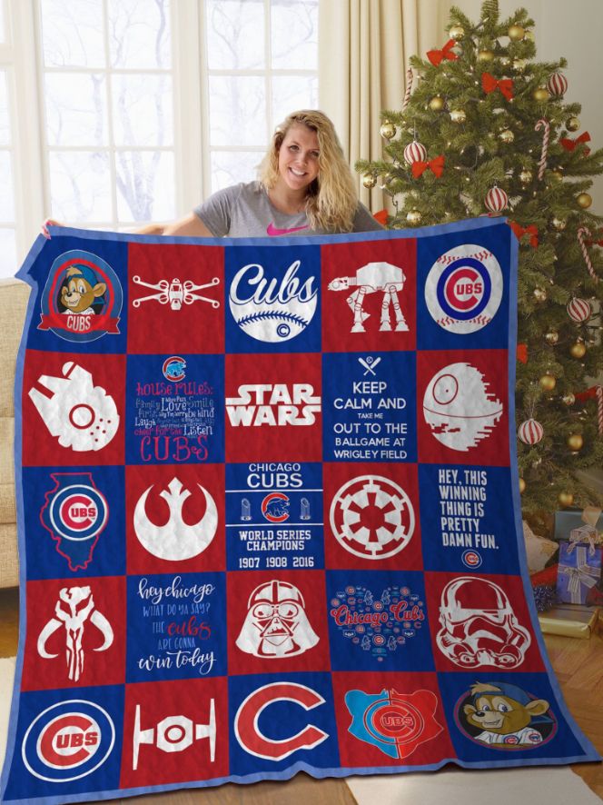 Chicago Cubs Star Wars Collection Quilt Bedding Set - Unique and Fun Quilt Set for Fans of both the Baseball Team