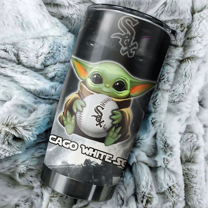 Chicago White Sox Baby Yoda MLB Tumbler for Star Wars and Baseball Fans - Image 2