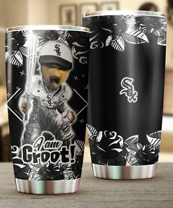 Chicago White Sox I Am Groot MLB Tumbler for Guardians of the Galaxy Fans