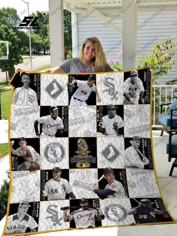 Chicago White Sox Love Quilt Blanket - Watch Your Favorite Legends in Style