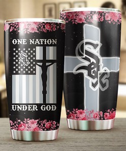 Chicago White Sox MLB Tumbler - One Nation Under God Design for Fans who Love Baseball