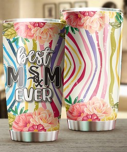 Chicago White Sox MLB Tumbler for Best Mom Ever with Flower Design and MLB Logo