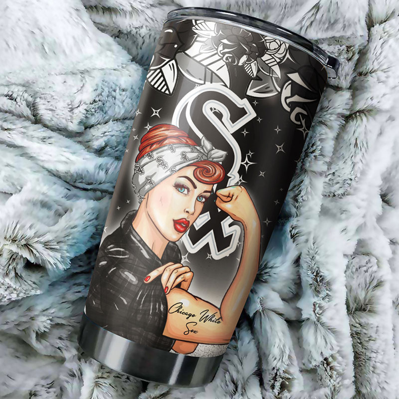 Chicago White Sox MLB Tumbler for strong and caring Best Moms Ever with unique and stylish design. - Image 2