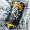 Chicago White Sox MLB Tumbler with Beautiful Sunflower Design